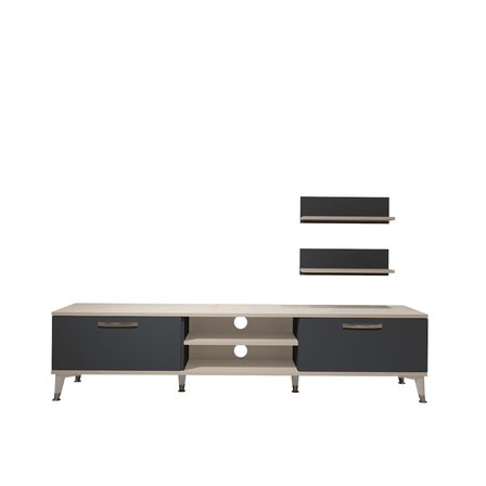 Decoraktiv Eko 4 Mdf Dvd Silver Tv Ünitesi Tv Sehpası - Beyaz Antrasit