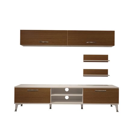 Decoraktiv Eko 5 Slm Dvd Silver Tv Ünitesi Tv Sehpası - Beyaz Ceviz