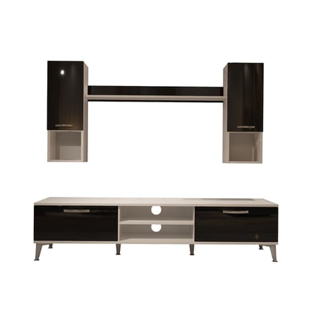 Decoraktiv Eko 5da Mdf Dvd Silver Tv Ünitesi Tv Sehpası - Beyaz Siyah