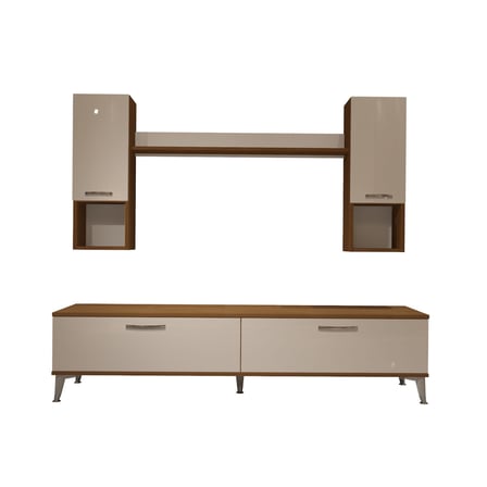Decoraktiv Eko 5da Mdf Std Silver Tv Ünitesi Tv Sehpası - Ceviz Beyaz