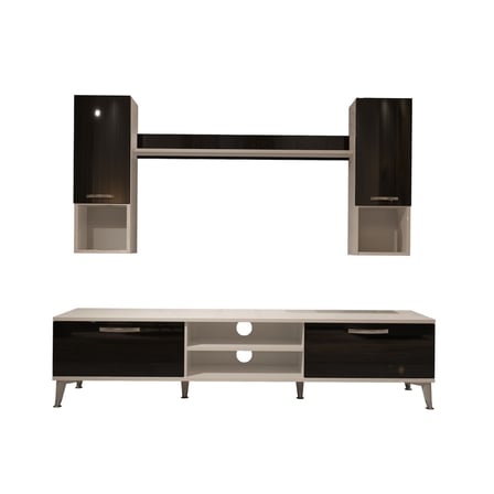 Decoraktiv Eko 5da Slm Dvd Silver Tv Ünitesi Tv Sehpası - Beyaz Siyah