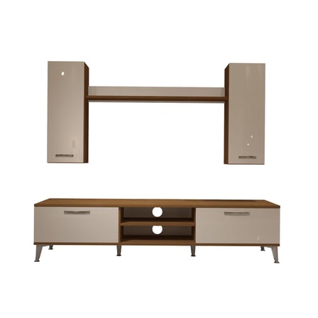 Decoraktiv Eko 7 Mdf Dvd Silver Tv Ünitesi Tv Sehpası - Ceviz Beyaz