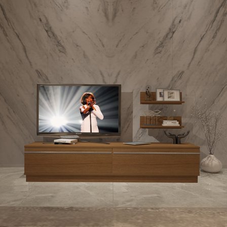 Decoraktiv Eko 4b Mdf Std Tv Ünitesi Tv Sehpası - Naturel Ceviz
