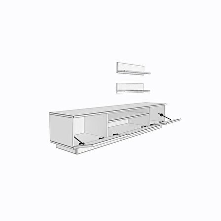 Decoraktiv Trendstyle 4 Mdf Tv Ünitesi Tv Sehpası - Naturel Ceviz