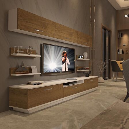 Decoraktiv Trendstyle 8Y Mdf Tv Ünitesi Tv Sehpası - Beyaz - Pera