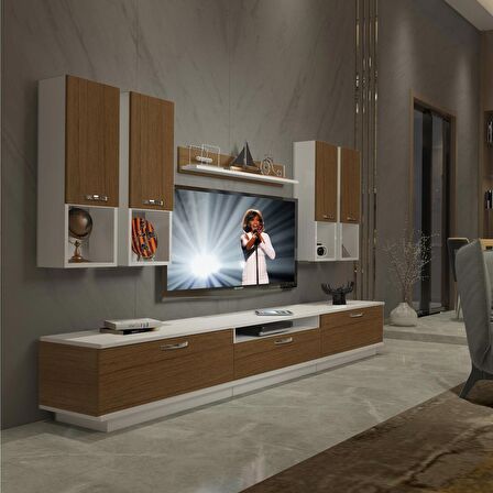 Decoraktiv Trendstyle 8DA Mdf Tv Ünitesi Tv Sehpası - Beyaz - Ceviz