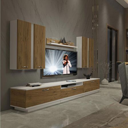 Decoraktiv Trendstyle 8D Mdf Tv Ünitesi Tv Sehpası - Beyaz - Pera