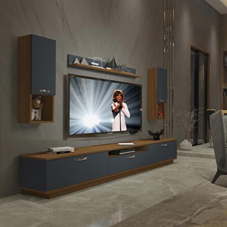 Decoraktiv Trendstyle 270DA Mdf Tv Ünitesi Tv Sehpası - Ceviz - Antrasit