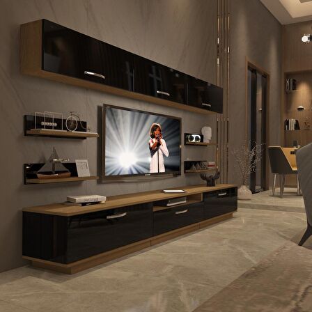 Decoraktiv Trendstyle 8Y Mdf Tv Ünitesi Tv Sehpası - Pera - Siyah