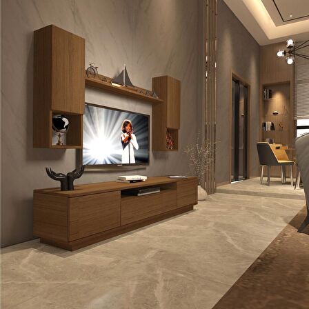 Decoraktiv Trendstyle 5DAS Slm Tv Ünitesi Tv Sehpası - Naturel Ceviz