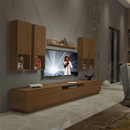 Decoraktiv Trendstyle 8DAS Slm Tv Ünitesi Tv Sehpası - Naturel Ceviz