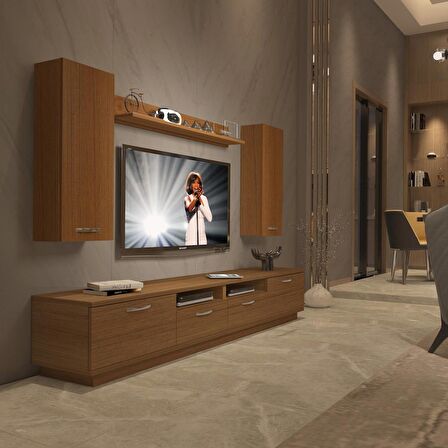 Decoraktiv Trendstyle 5220D Slm Tv Ünitesi Tv Sehpası - Naturel Ceviz