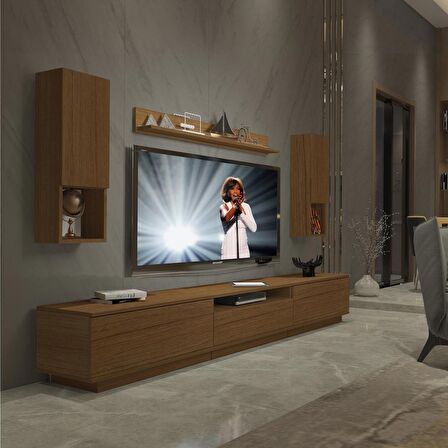 Decoraktiv Trendstyle 270DAS Slm Tv Ünitesi Tv Sehpası - Naturel Ceviz