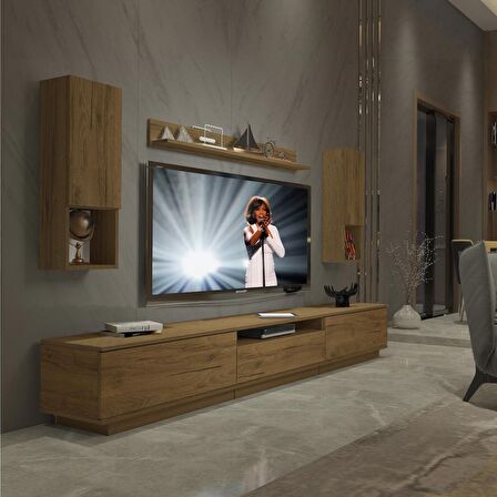 Decoraktiv Trendstyle 270DAS Mdf Tv Ünitesi Tv Sehpası - Naturel Pera
