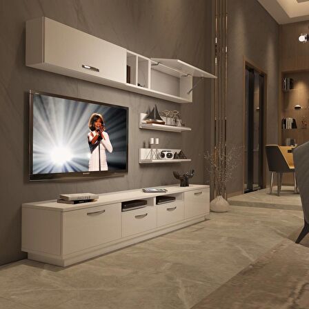 Decoraktiv Trendstyle 5220 Slm Tv Ünitesi Tv Sehpası - Parlak Beyaz