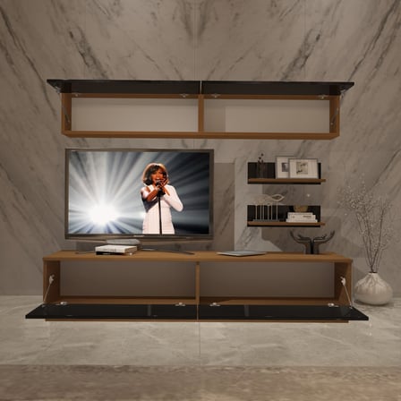 Decoraktiv Eko 5b Mdf Std Tv Ünitesi Tv Sehpası - Ceviz Siyah