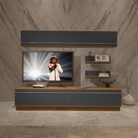 Decoraktiv Eko 5b Mdf Std Tv Ünitesi Tv Sehpası - Pera Antrasit