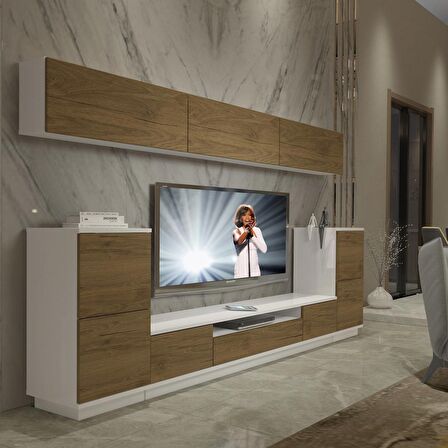 Decoraktiv Trendstyle 9S Mdf Tv Ünitesi Tv Sehpası - Beyaz - Pera