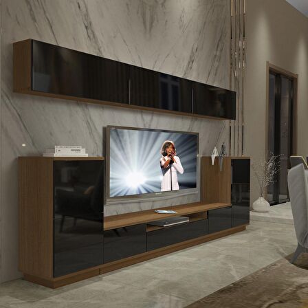 Decoraktiv Trendstyle 9S Mdf Tv Ünitesi Tv Sehpası - Ceviz - Siyah