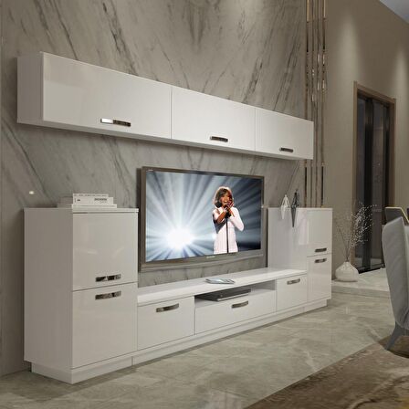 Decoraktiv Trendstyle 9 Slm Tv Ünitesi Tv Sehpası - Parlak Beyaz
