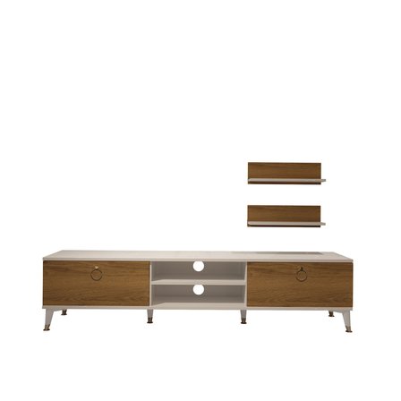 Decoraktiv Eko 4 Mdf Dvd Gold Tv Ünitesi Tv Sehpası - Beyaz Pera