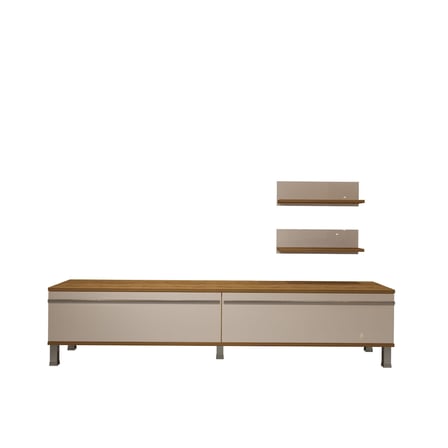 Decoraktiv Eko 4 Mdf Std Krom Ayaklı Tv Ünitesi Tv Sehpası - Pera Beyaz