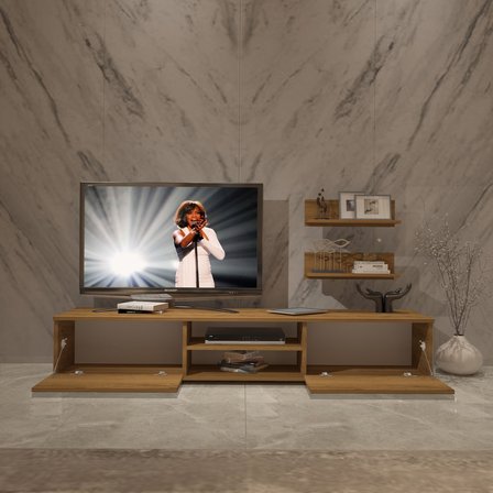 Decoraktiv Eko 4 Mdf Dvd Tv Ünitesi Tv Sehpası - Naturel Pera
