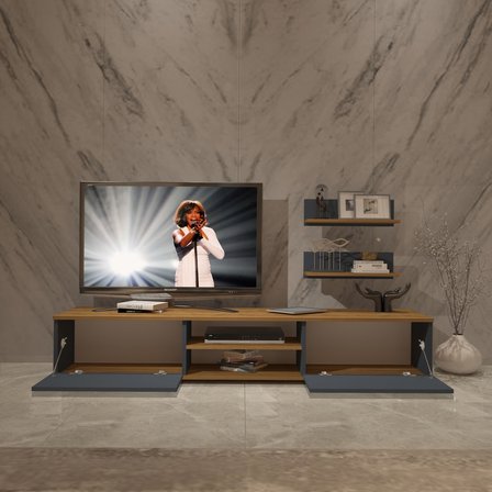 Decoraktiv Eko 4 Mdf Dvd Tv Ünitesi Tv Sehpası - Pera Antrasit