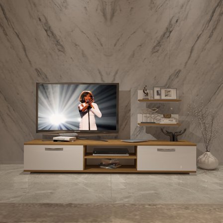Decoraktiv Eko 4 Mdf Dvd Tv Ünitesi Tv Sehpası - Pera Beyaz