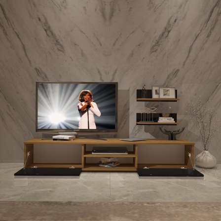 Decoraktiv Eko 4 Mdf Dvd Tv Ünitesi Tv Sehpası - Pera Siyah