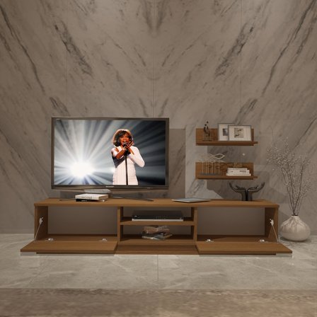 Decoraktiv Eko 4b Mdf Dvd Tv Ünitesi Tv Sehpası - Naturel Ceviz