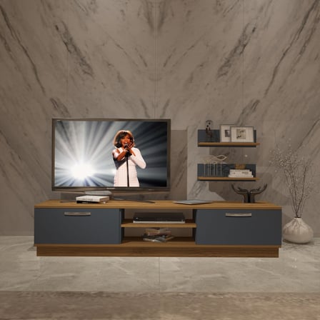 Decoraktiv Eko 4b Mdf Dvd Tv Ünitesi Tv Sehpası - Pera Antrasit