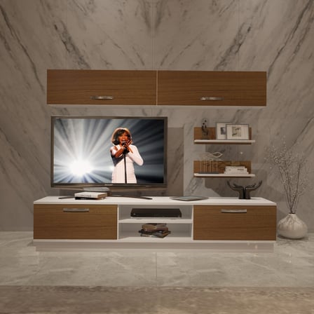 Decoraktiv Eko 5b Mdf Dvd Tv Ünitesi Tv Sehpası - Beyaz Ceviz