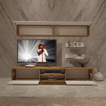 Decoraktiv Eko 5b Mdf Dvd Tv Ünitesi Tv Sehpası - Pera Beyaz