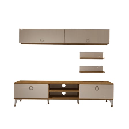 Decoraktiv Eko 5 Mdf Dvd Gold Tv Ünitesi Tv Sehpası - Pera Beyaz