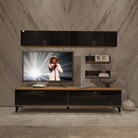 Decoraktiv Eko 5 Mdf Std Gold Tv Ünitesi Tv Sehpası - Pera Siyah
