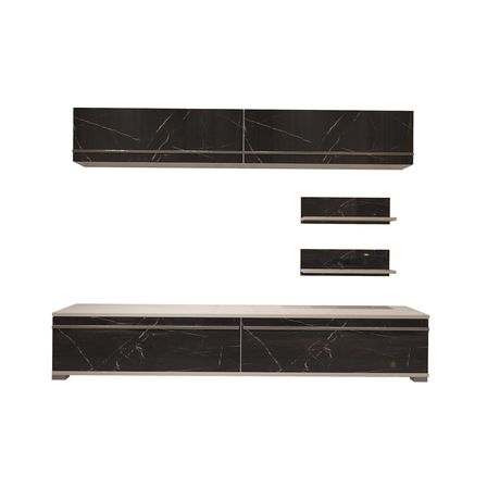 Decoraktiv Eko 5 Mdf Std Tv Ünitesi Tv Sehpası - Beyaz Siyah Mermer