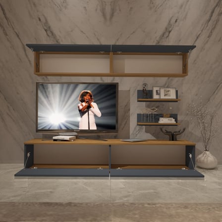 Decoraktiv Eko 5 Mdf Std Tv Ünitesi Tv Sehpası - Pera Antrasit