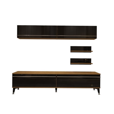 Decoraktiv Eko 5 Mdf Std Silver Tv Ünitesi Tv Sehpası - Pera Siyah
