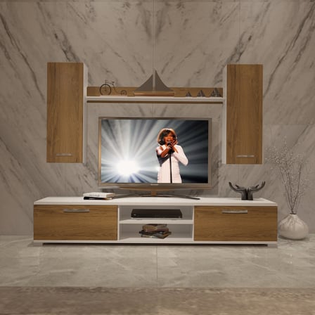 Decoraktiv Eko 5d Mdf Dvd Tv Ünitesi Tv Sehpası - Beyaz Pera