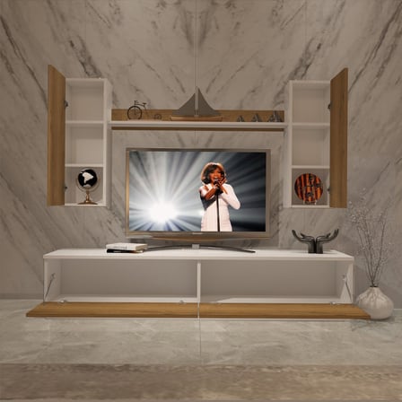 Decoraktiv Eko 5db Mdf Std Tv Ünitesi Tv Sehpası - Beyaz Pera