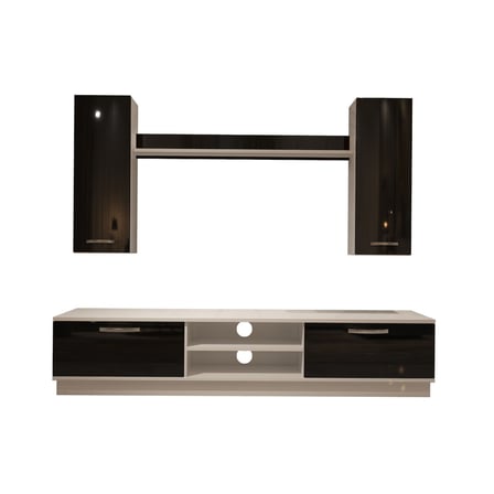 Decoraktiv Eko 5db Slm Dvd Tv Ünitesi Tv Sehpası - Beyaz Siyah