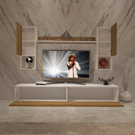 Decoraktiv Eko 5da Mdf Std Tv Ünitesi Tv Sehpası - Beyaz Pera