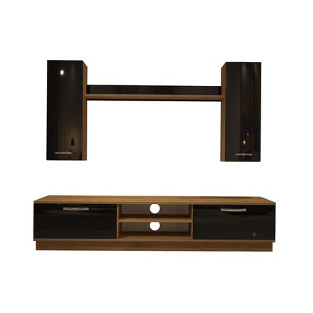 Decoraktiv Eko 5db Mdf Dvd Tv Ünitesi Tv Sehpası - Pera Siyah