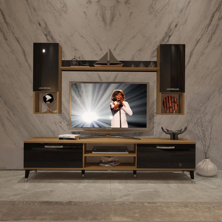 Decoraktiv Eko 5da Mdf Dvd Silver Tv Ünitesi Tv Sehpası - Pera Siyah