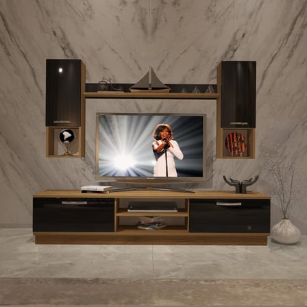 Decoraktiv Eko 5dab Mdf Dvd Tv Ünitesi Tv Sehpası - Pera Siyah