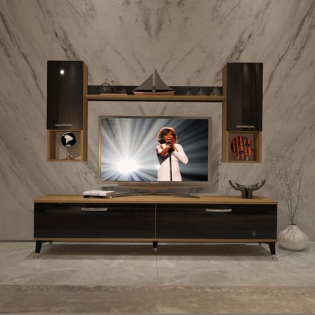Decoraktiv Eko 5da Mdf Std Silver Tv Ünitesi Tv Sehpası - Pera Siyah