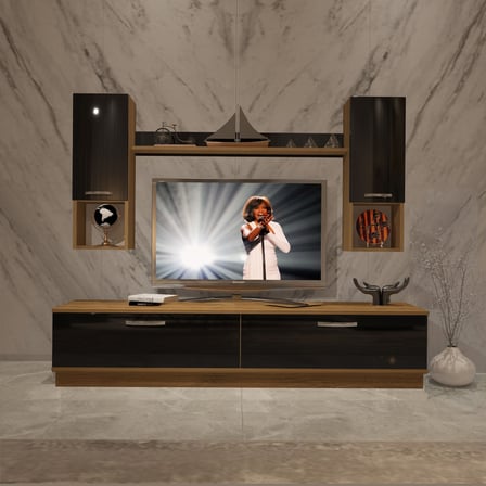 Decoraktiv Eko 5dab Mdf Std Tv Ünitesi Tv Sehpası - Pera Siyah