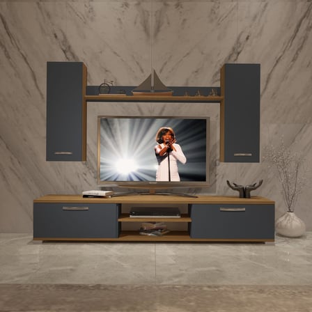 Decoraktiv Eko 5d Mdf Dvd Tv Ünitesi Tv Sehpası - Pera Antrasit