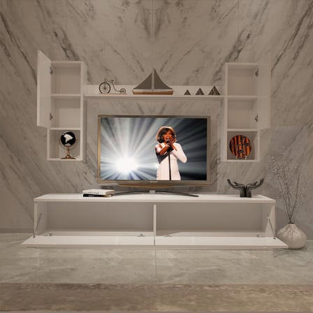 Decoraktiv Eko 5dab Slm Std Tv Ünitesi Tv Sehpası - Parlak Beyaz
